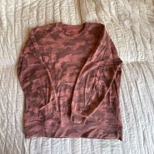 Lululemon perfectly oversized Pink Camouflage Sweatshirt